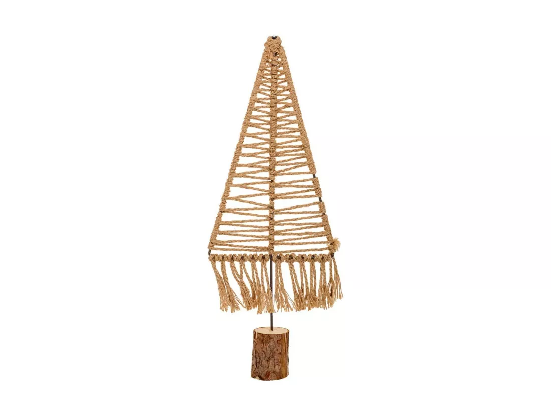 Arbre décoratif en coton tressé marron 15x01x44h