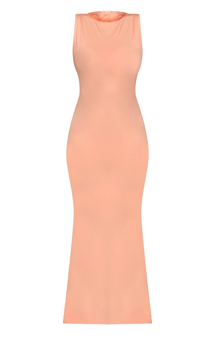 Abricot Robe Maxi Sculptante À Encolure Bateau Avec Gaine Intégrée Shape