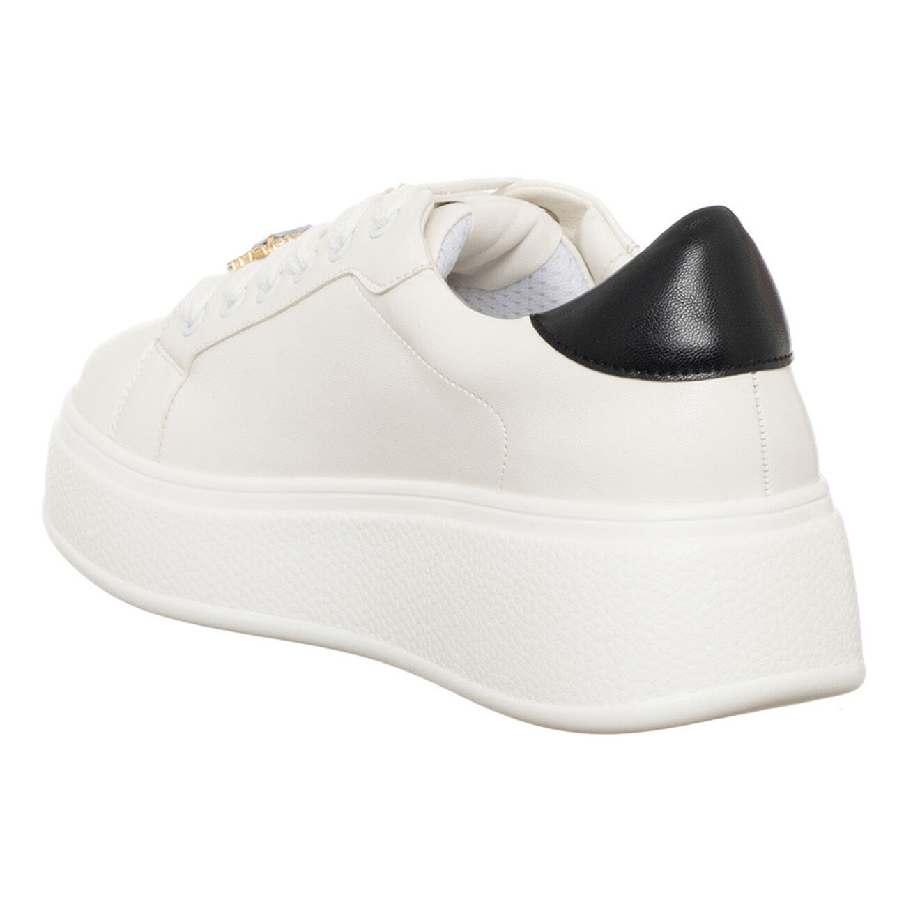 Loretta by Loretta Sneakers Bianca blanc/noir/doré - Plateforme 5 cm