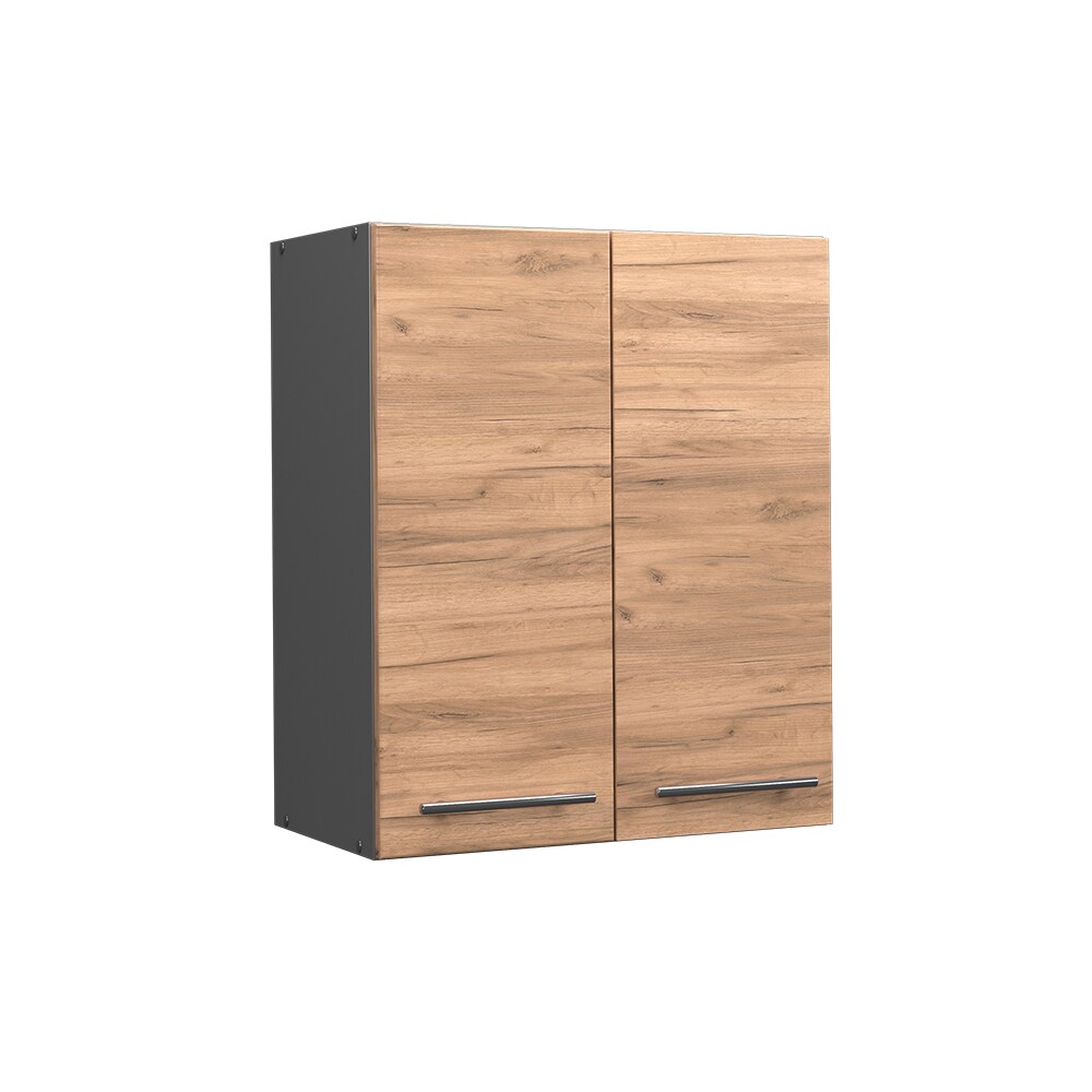Vicco Hängeschrank Küchenschrank Küchenmöbel Fame-Line Anthrazit Eiche modern 60 cm Küche Einbauküche Hängeschrank Drehtür Einlegeboden Küchenzeile