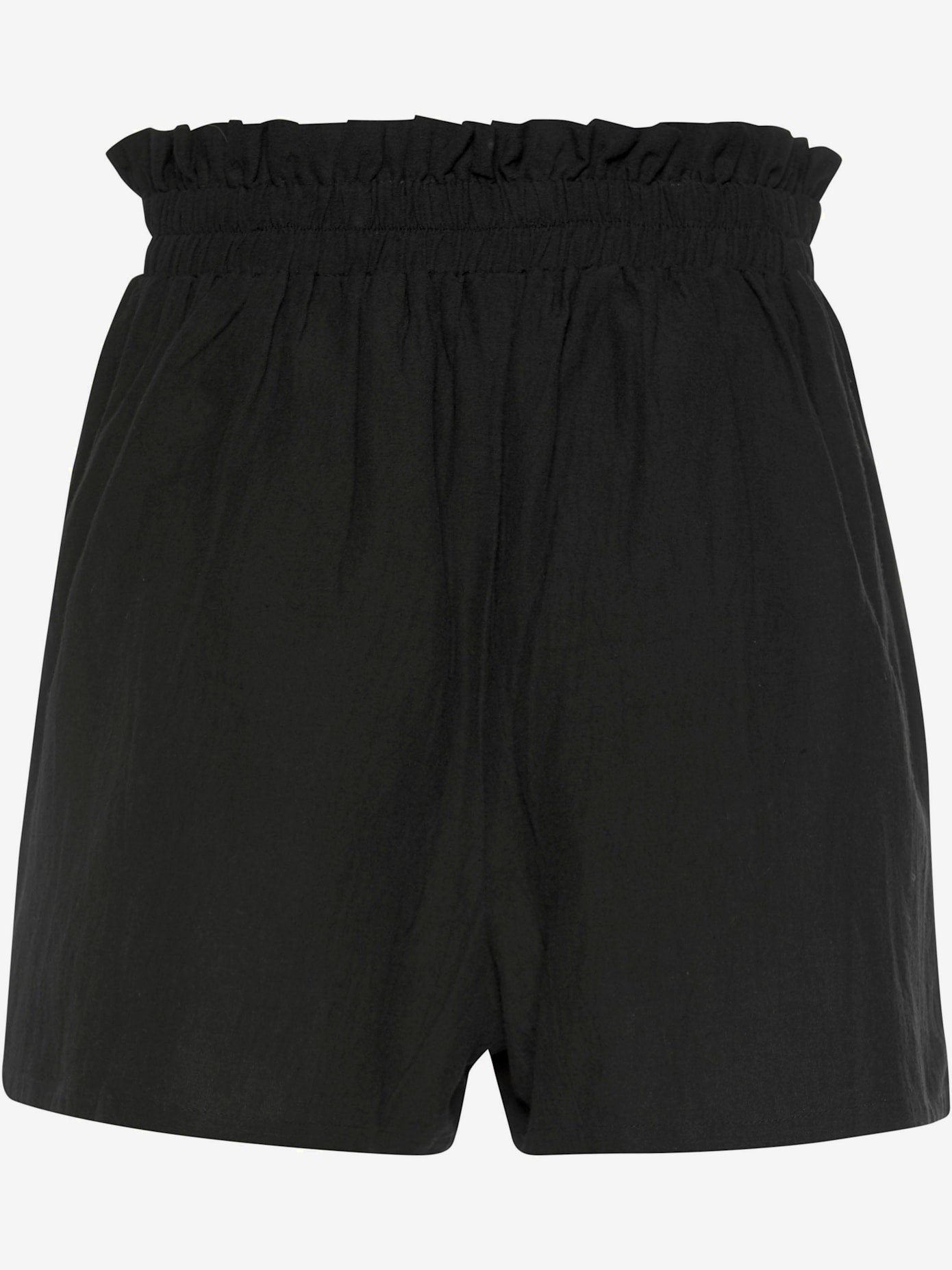 Shorts boutons décoratifs imitation bois devant