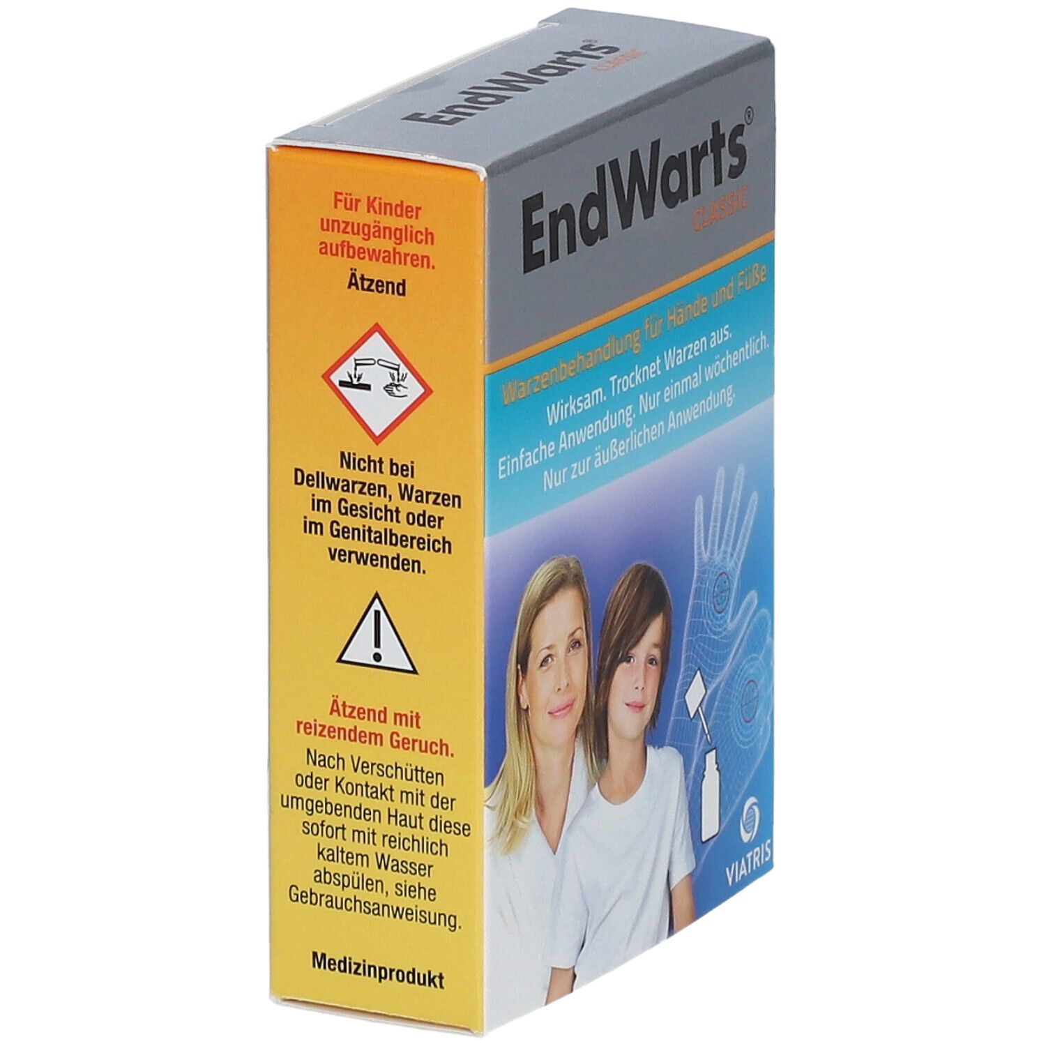 EndWarts CLASSIC: Lösung mit Ameisensäure gegen Warzen und Dornwarzen, Warzenbehandlung für Hände und Füße
