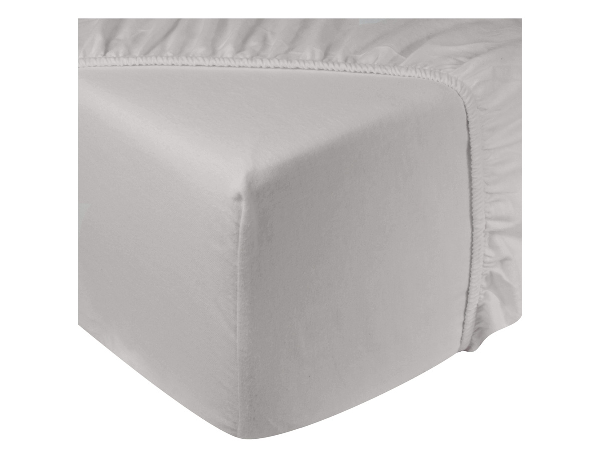 DoubleDry Flanel 90x200 cm hoeslaken - ecru