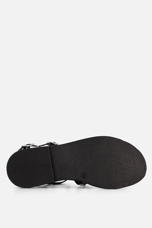 Linea Zeta Sandalen zwart Leer