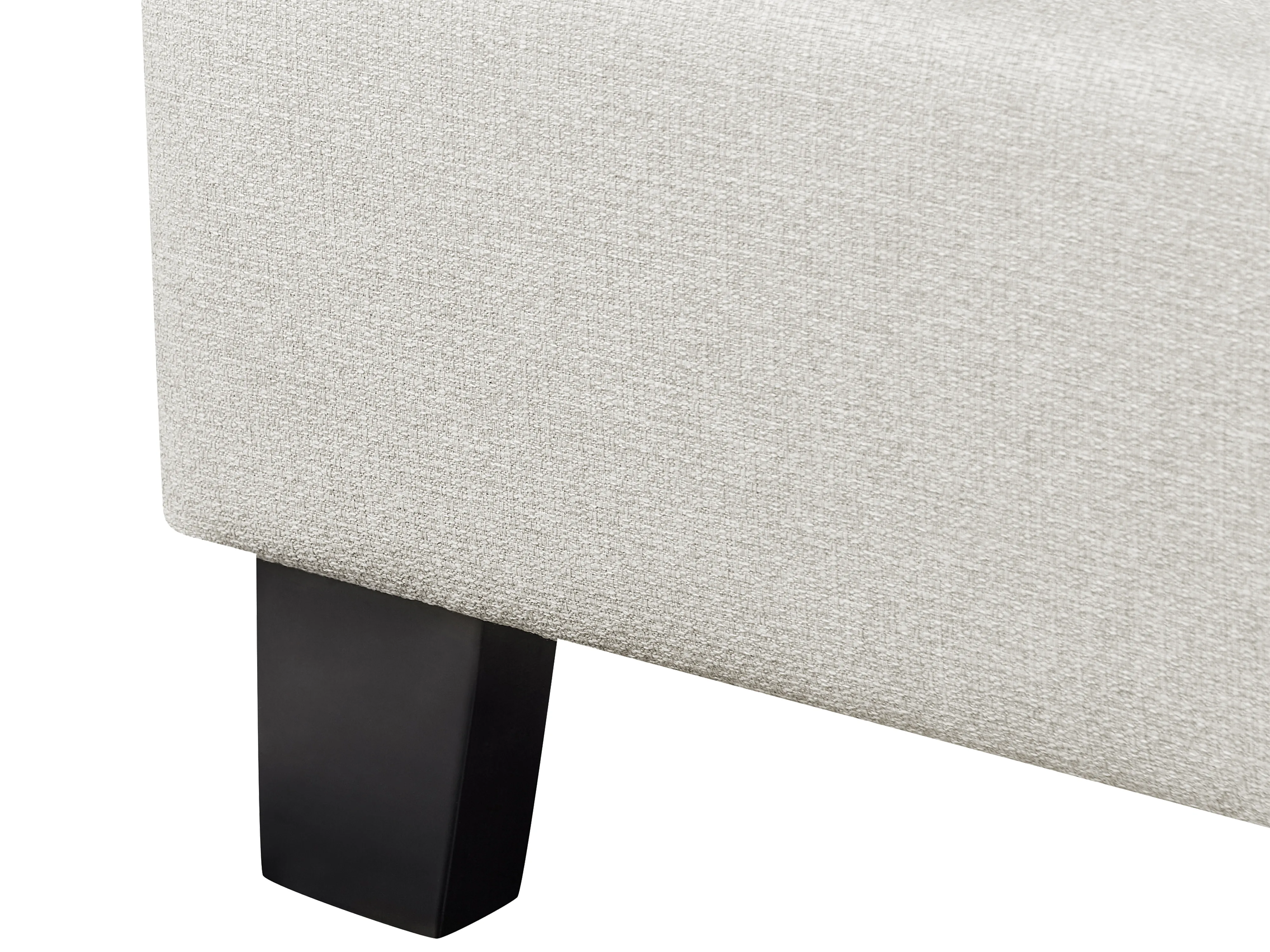 Bed zonder hoofdbord Stof ROANNE 140 x 200 cm Lichtbeige