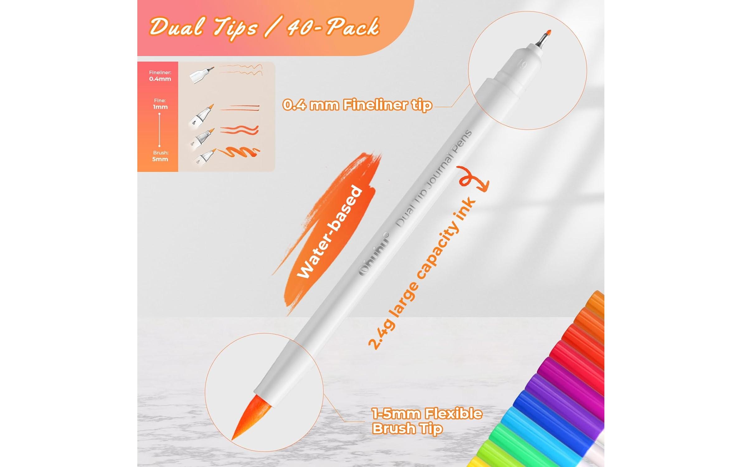 Permanent-Marker für Tagebuch 40 Stück MehrfarbigKunstmarker