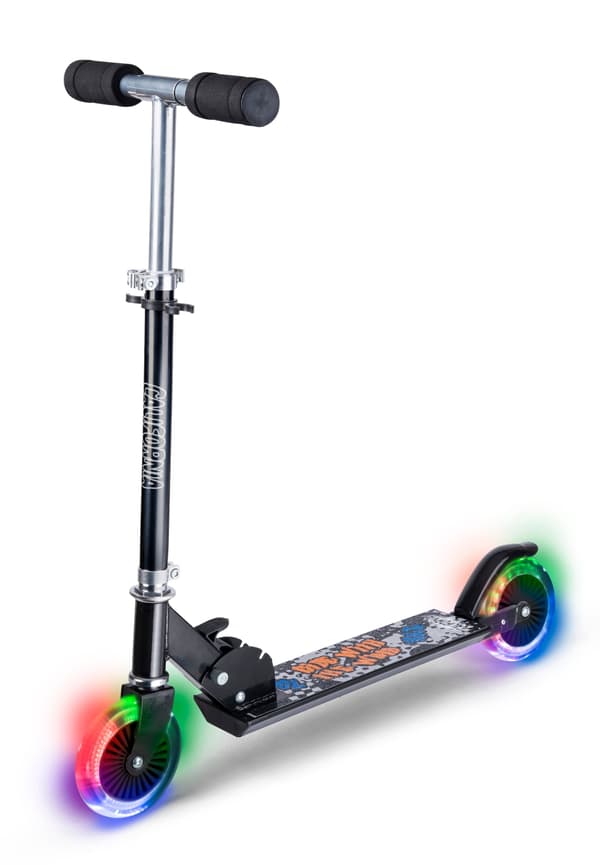 California Svart sparkesykkel med LED-lys (83153)