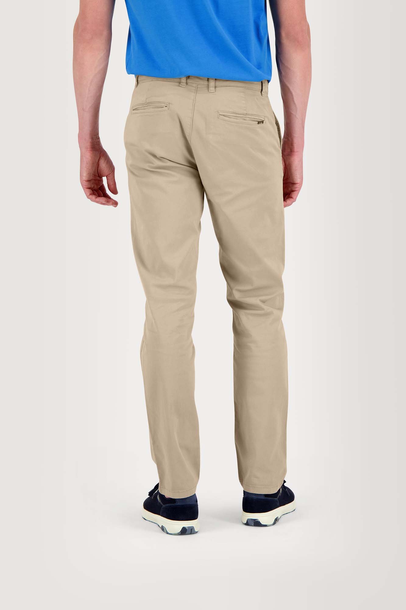 Pantalon Chino Homme Coton Stretch Beige