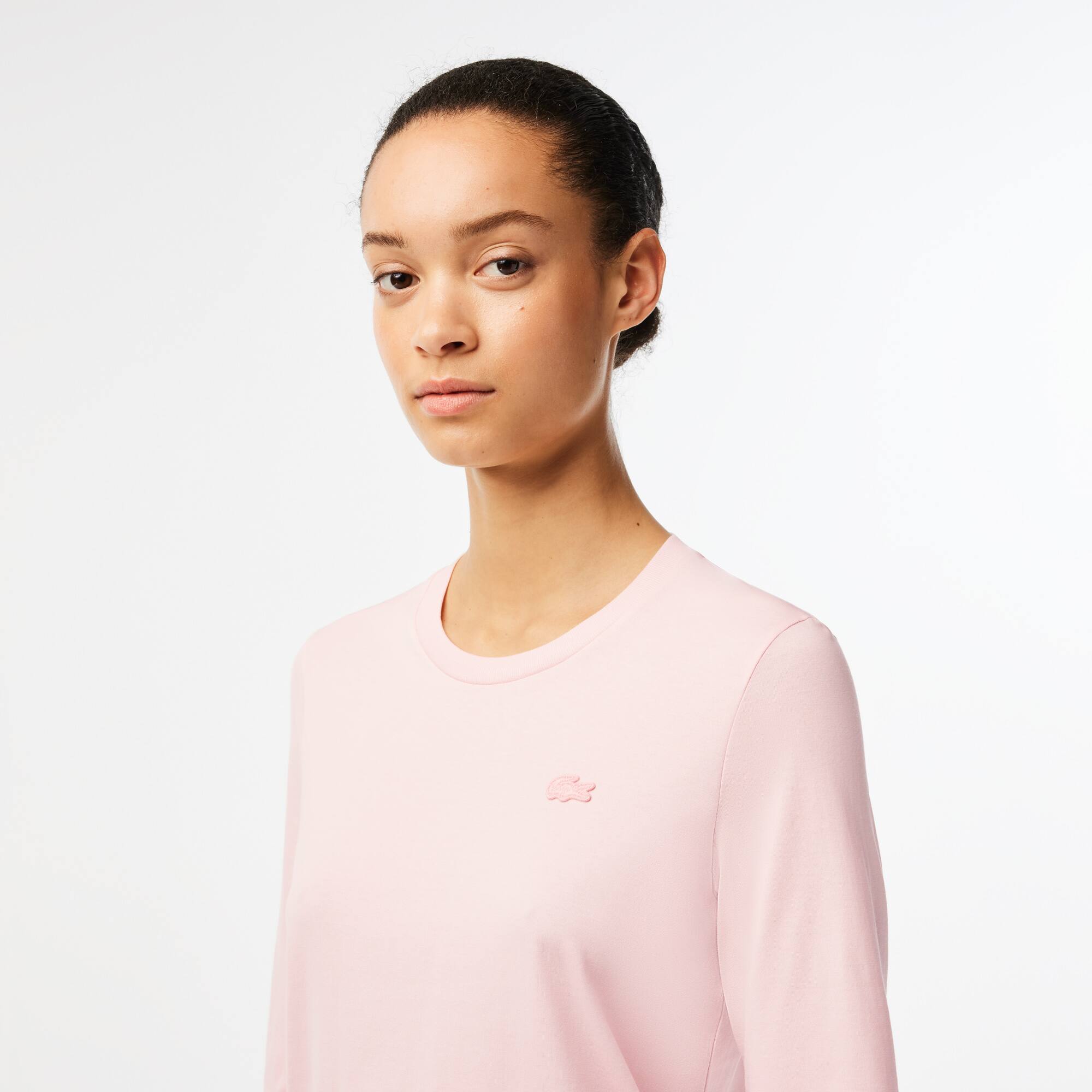 Damen-T-Shirt mit Rundhals aus Baumwolle T-Shirts - Rosa - Lacoste - Damen