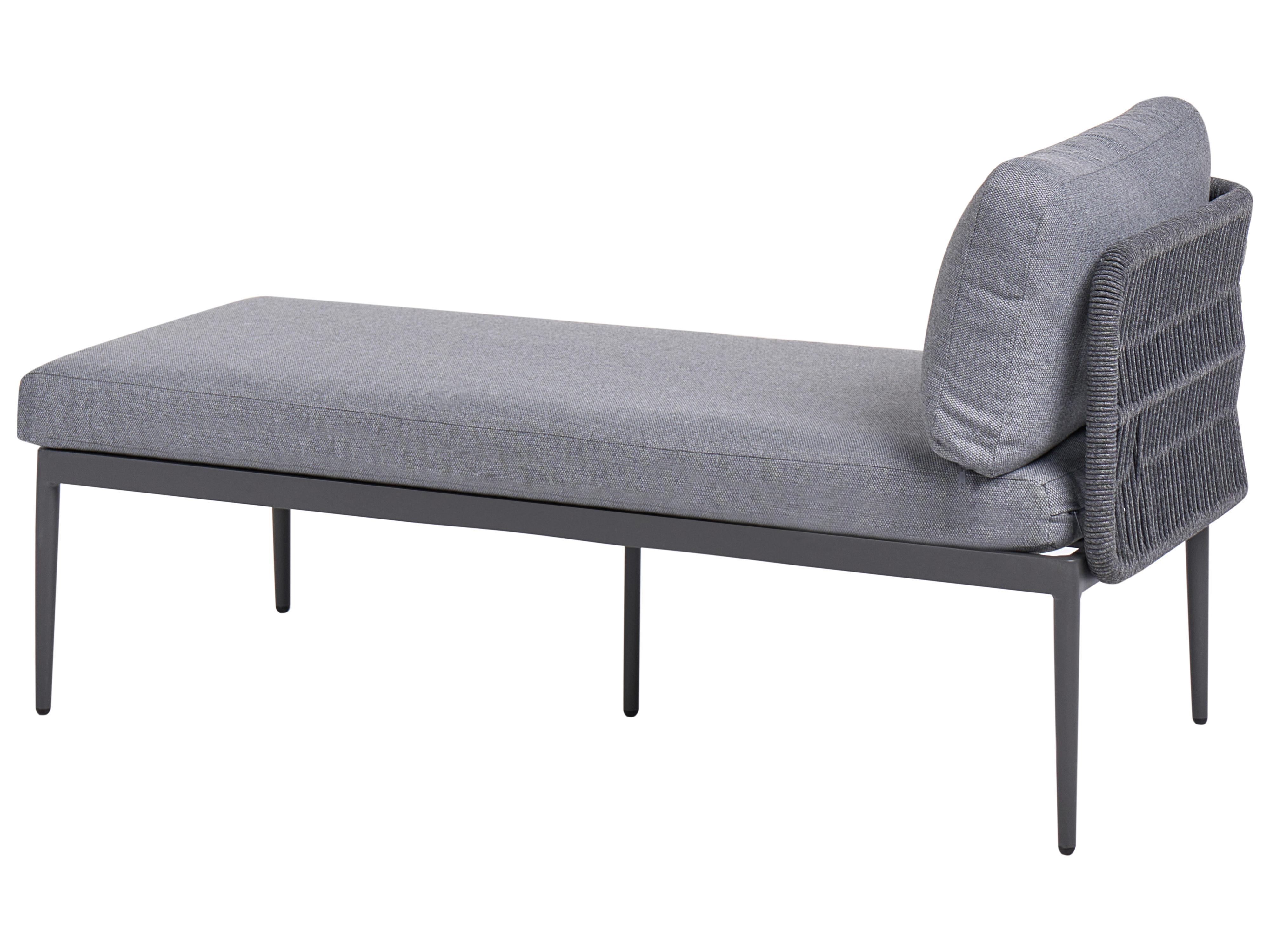 Tuin hoekloungeset met tafel 3-zits LEFFE rechtszijdig Metaal Grijs