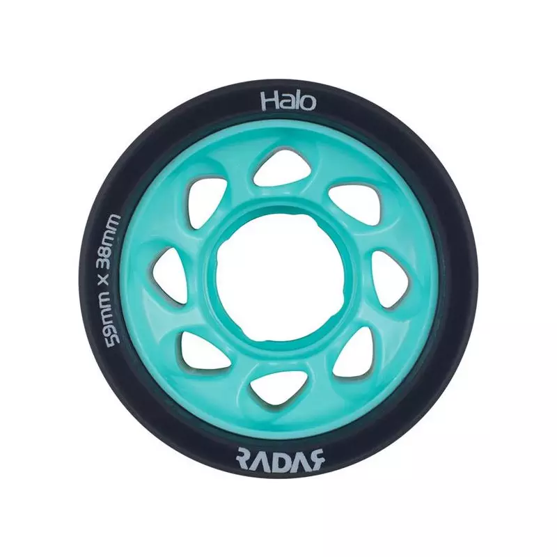Roues Roller Derby RADAR WHEELS Halo 88A 59mmx38mm Teal Bleu cyan