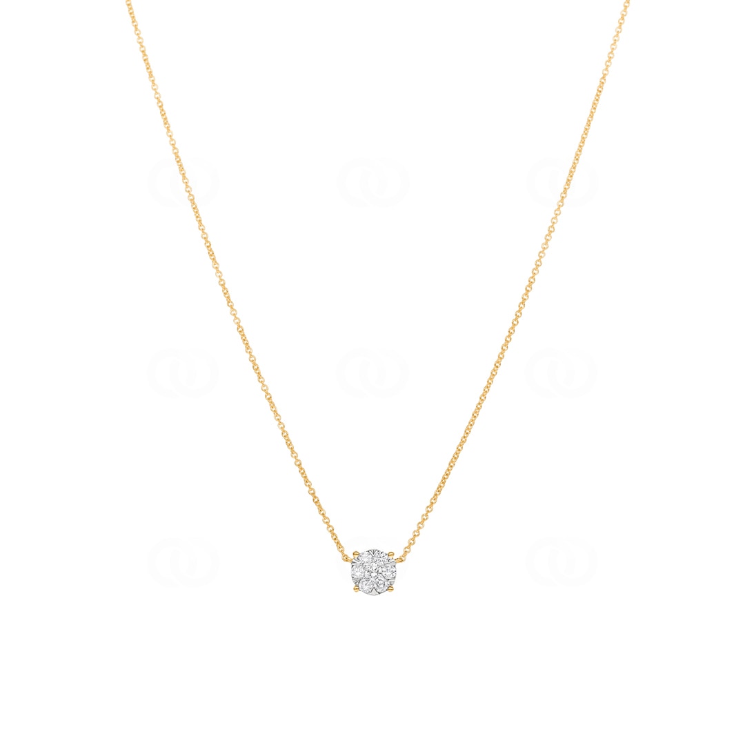 Collier 750/18 K Gelbgold mit Diamanten 0.50ct H/Si