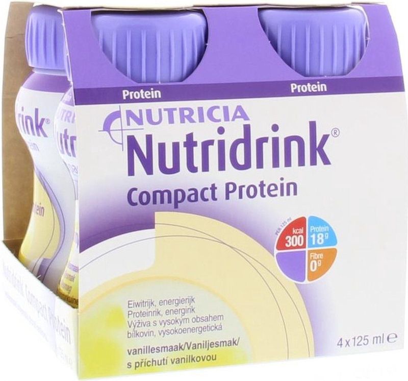 Nutricia Compact Protein Vanille 125 ml 4 Stuks