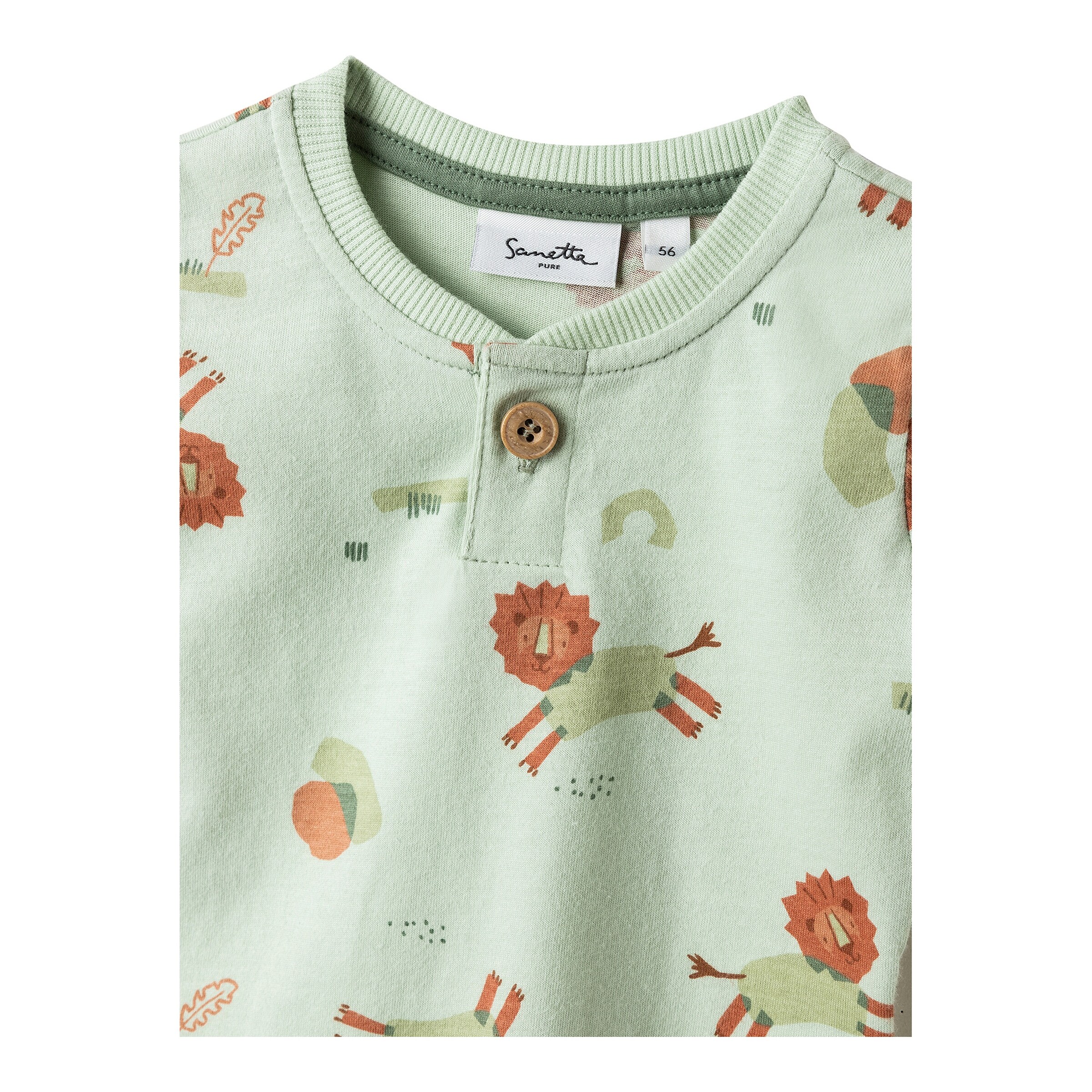 Sanetta Pure - Pure T-Shirt Löwen mint/bunt