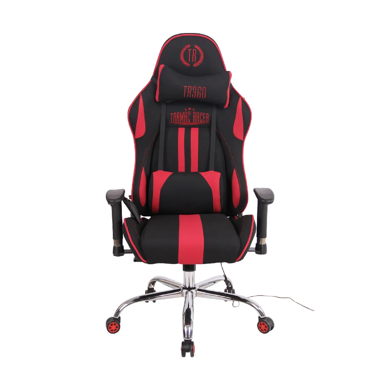 Decoshop26 Chaise gamer - Noir/Rouge