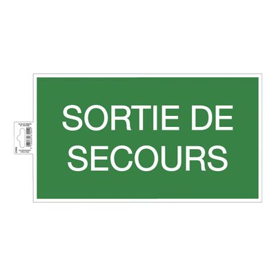 Exacompta - Panneau de signalisation adhésif - Issue de secours - 35 cm de diamètre