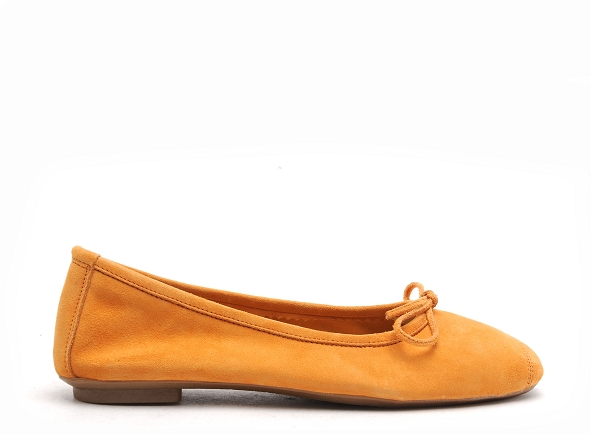 Reqins ballerines femme harmonie cuir velours orange