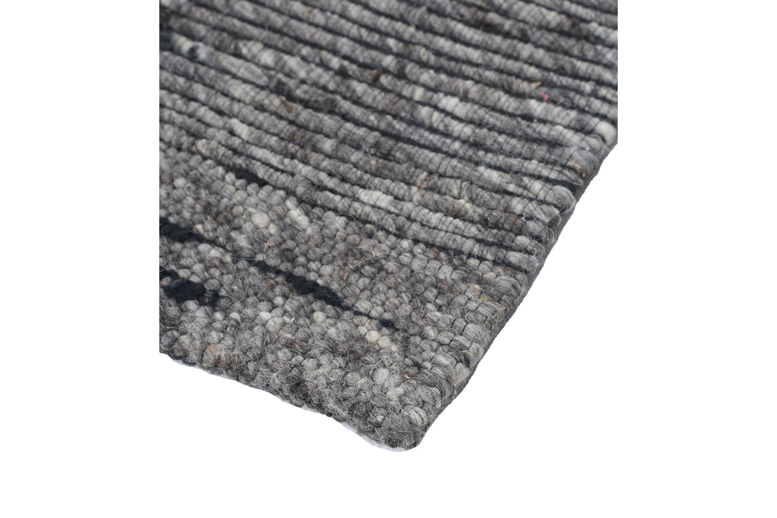 Chennai gulvteppe 160x230 160x230cm mørk grå polyester/ull håndvevd