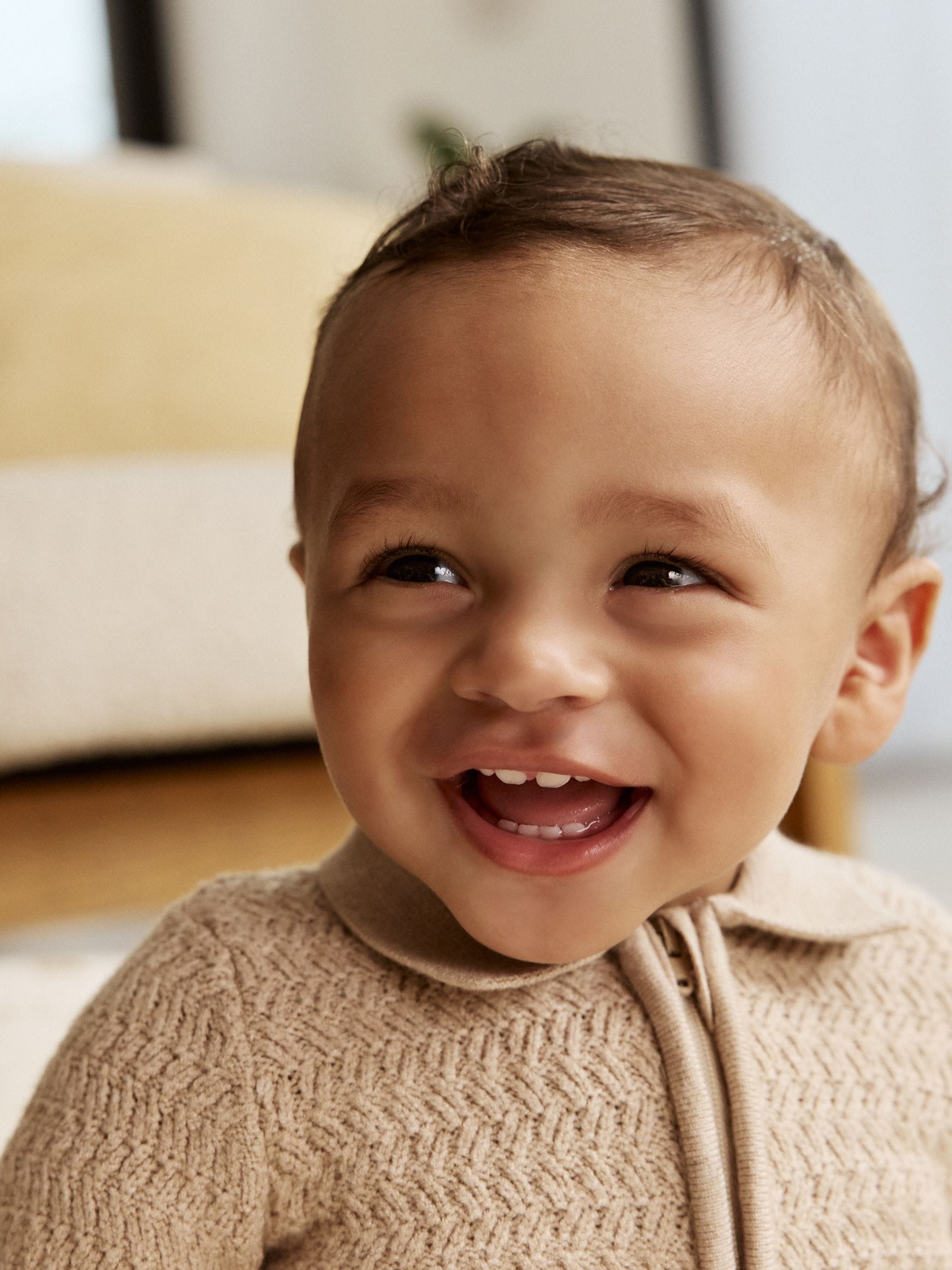 Neutraal - Babyset van gebreide top en broek (0mnd-2jr)