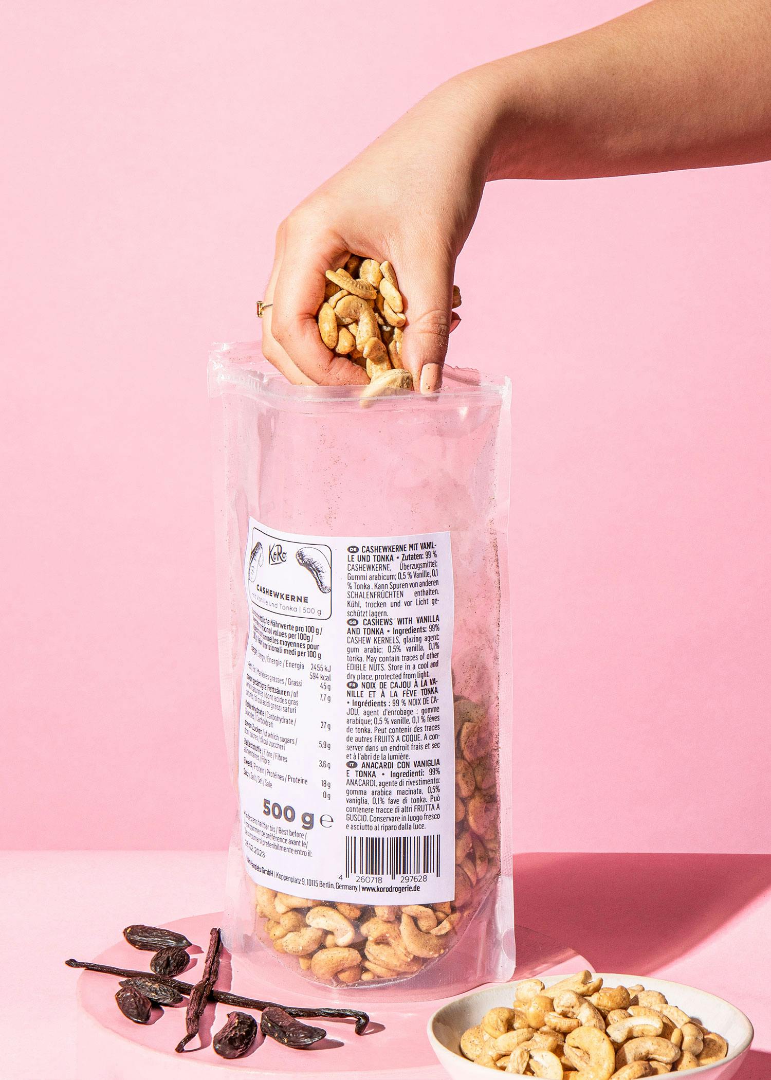 Cashewkerne mit Vanille und Tonka 500 g