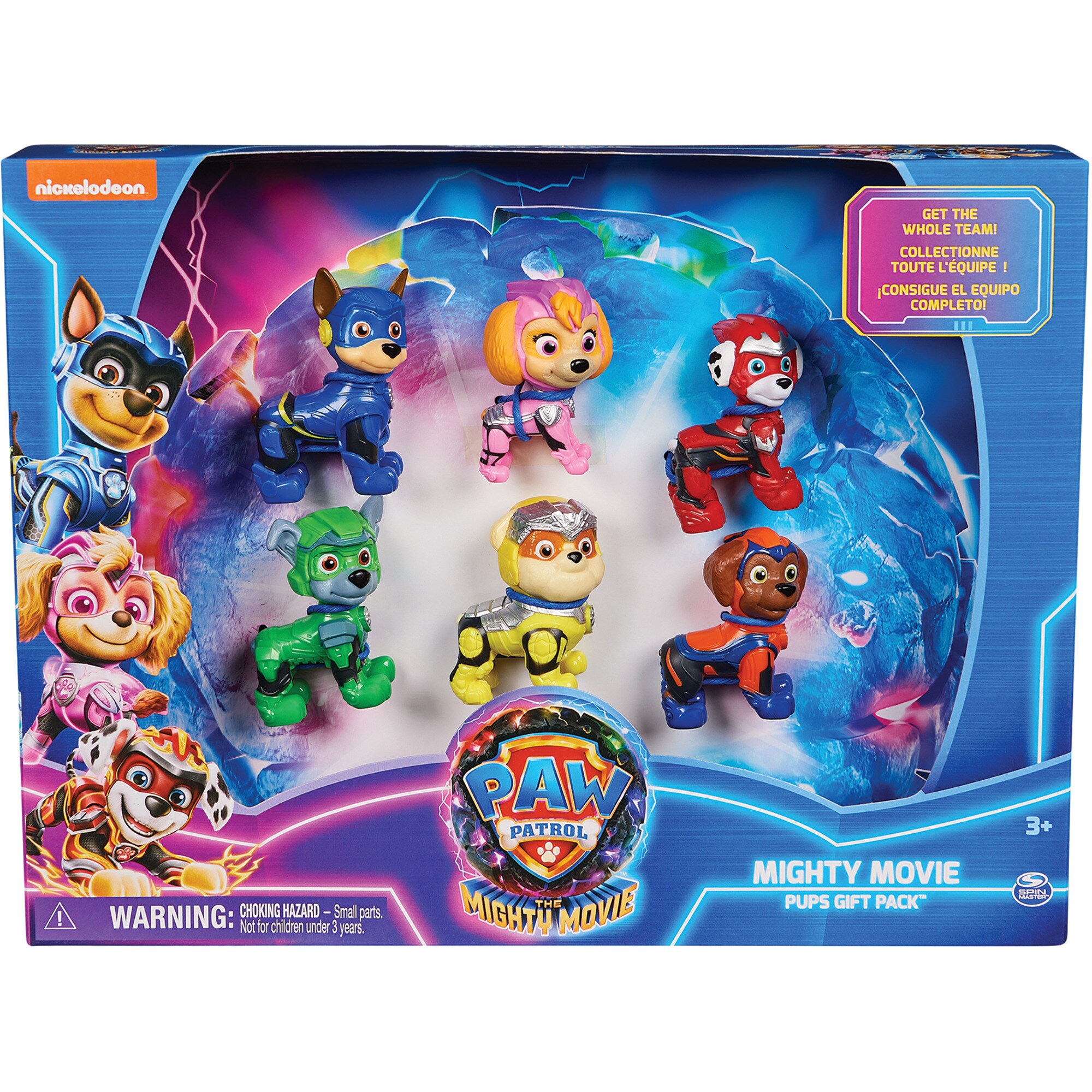 Spin Master Spielfigur Paw Patrol: Der Mighty Kinofilm, Geschenkset mit 6 Superhelden-Spielfiguren