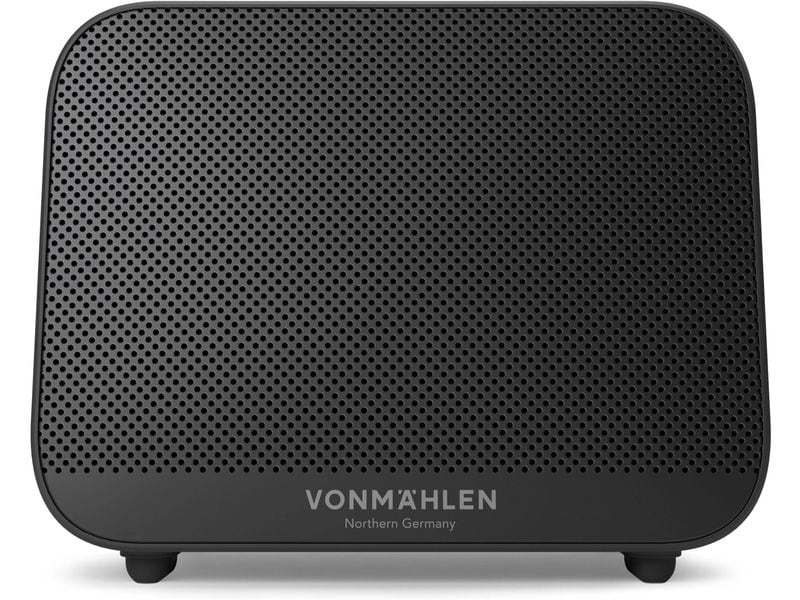 Vonmählen Bluetooth Speaker Air Beats Go Schwarz Kompakter kabelloser Bluetooth-Lautsprecher mit bis zu 10 Stunden Akkulaufzeit