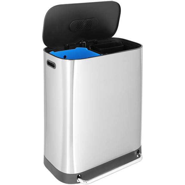 Blokker afvalscheider 2x30 liter RVS
