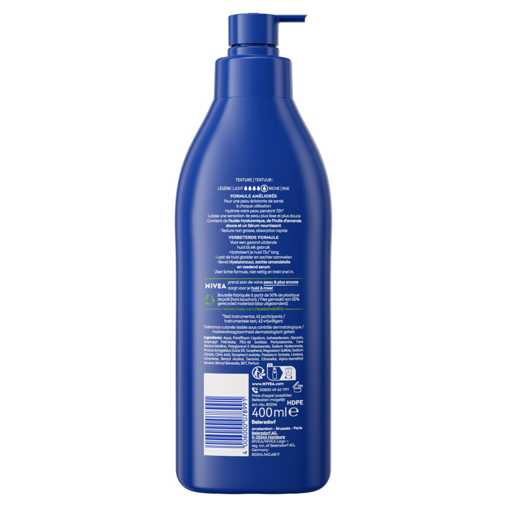 Nivea Bodymilk Verzorgend met pomp400 ml