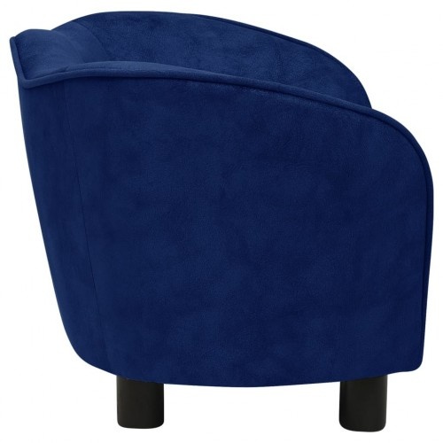 Sofá para cães Vidaxl azul com encosto curvo