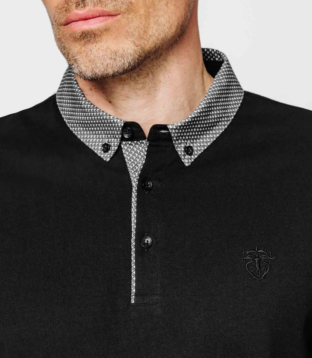 Polo coton noir
