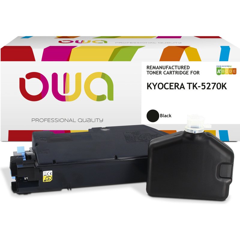 Toner remanufacturé OWA - standard - Noir - pour KYOCERA TK-5270K
