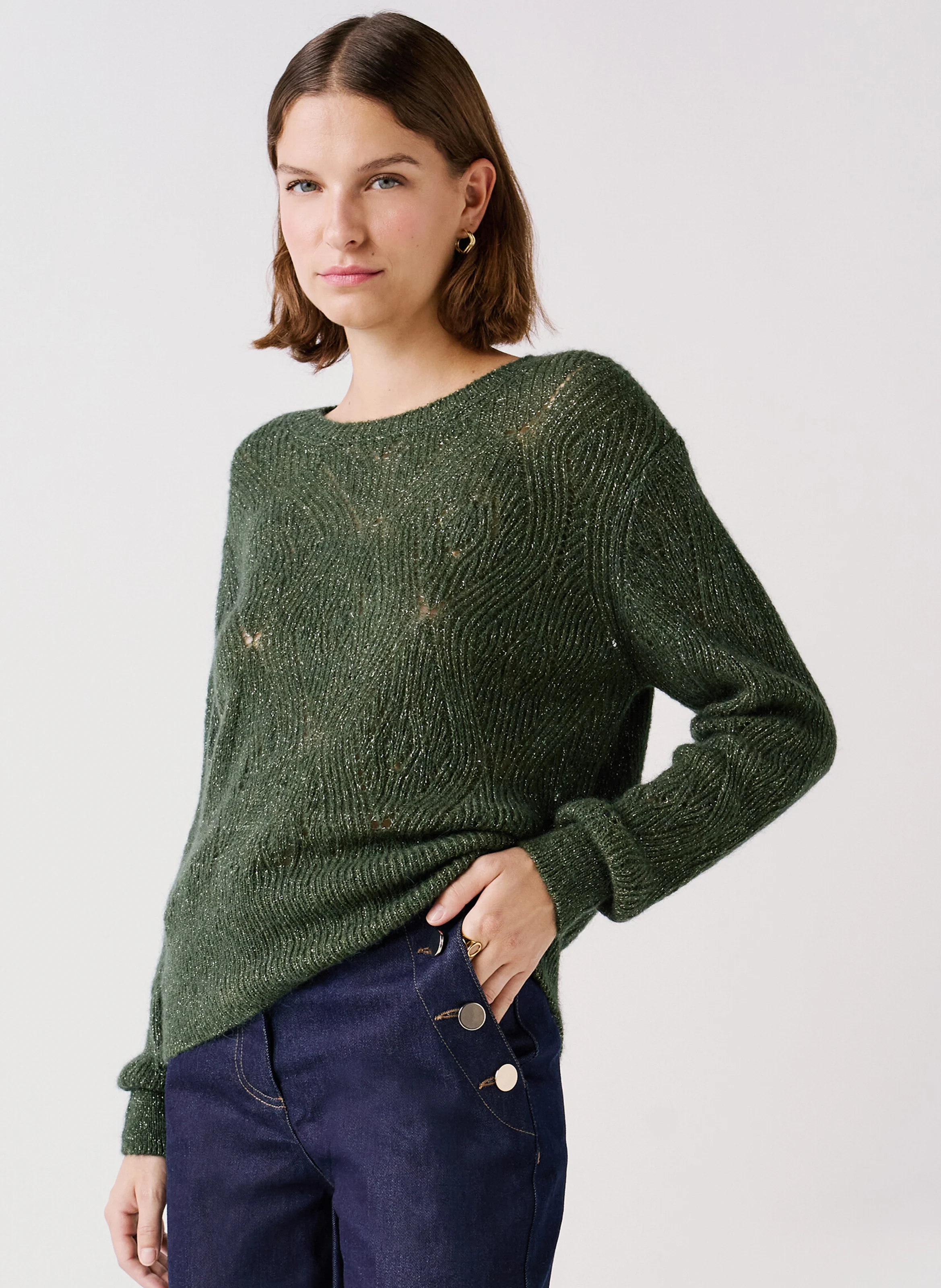MGORDON - Pull droit col rond | Vert