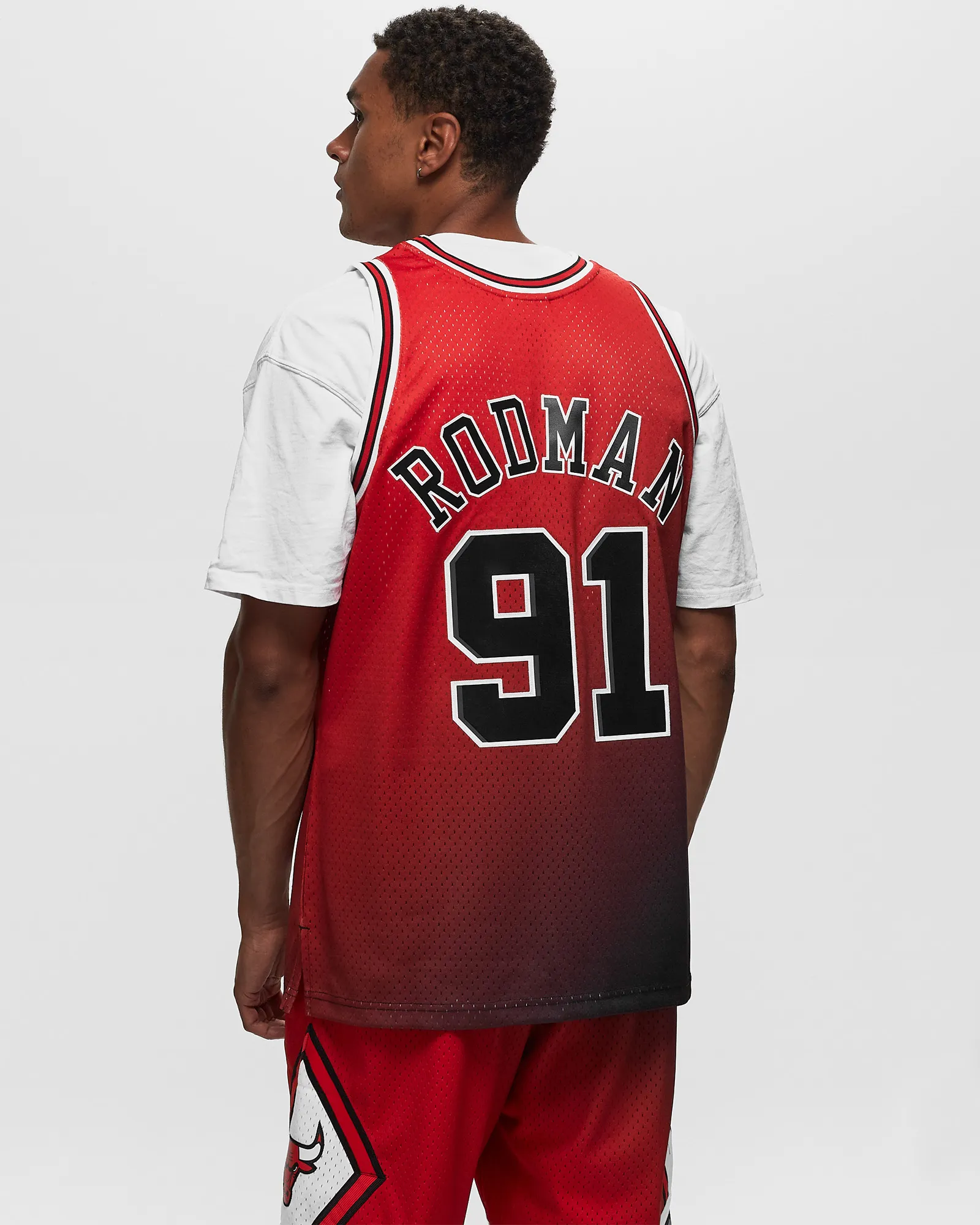 Mitchell & Ness NBA SWINGMAN JERSEY CHICAGO BULLS GOLDEN HOUR GLAZE 1997-98 DENNIS RODMAN #91