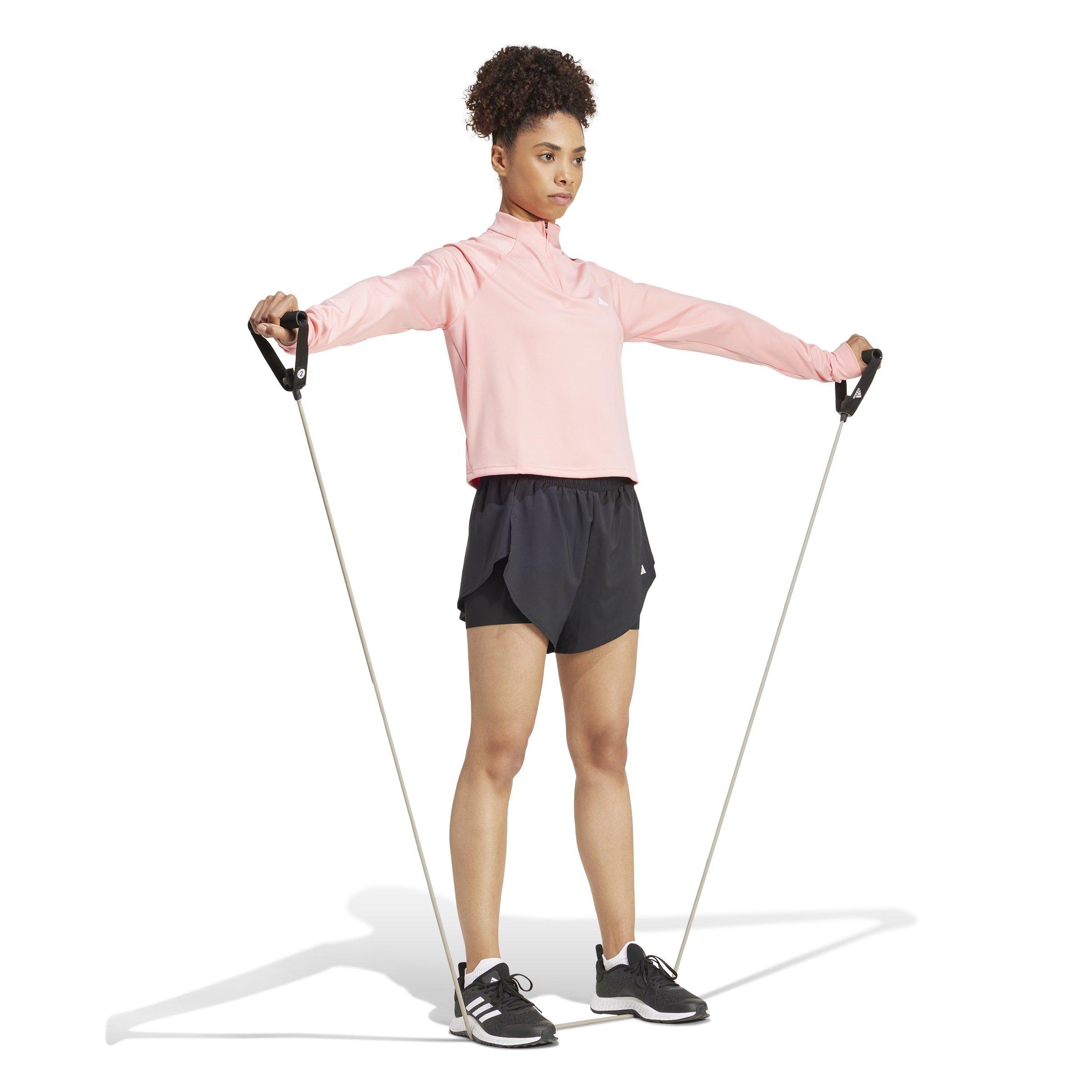 adidas Train Essentials Quarter Zip Fleece Top Womens