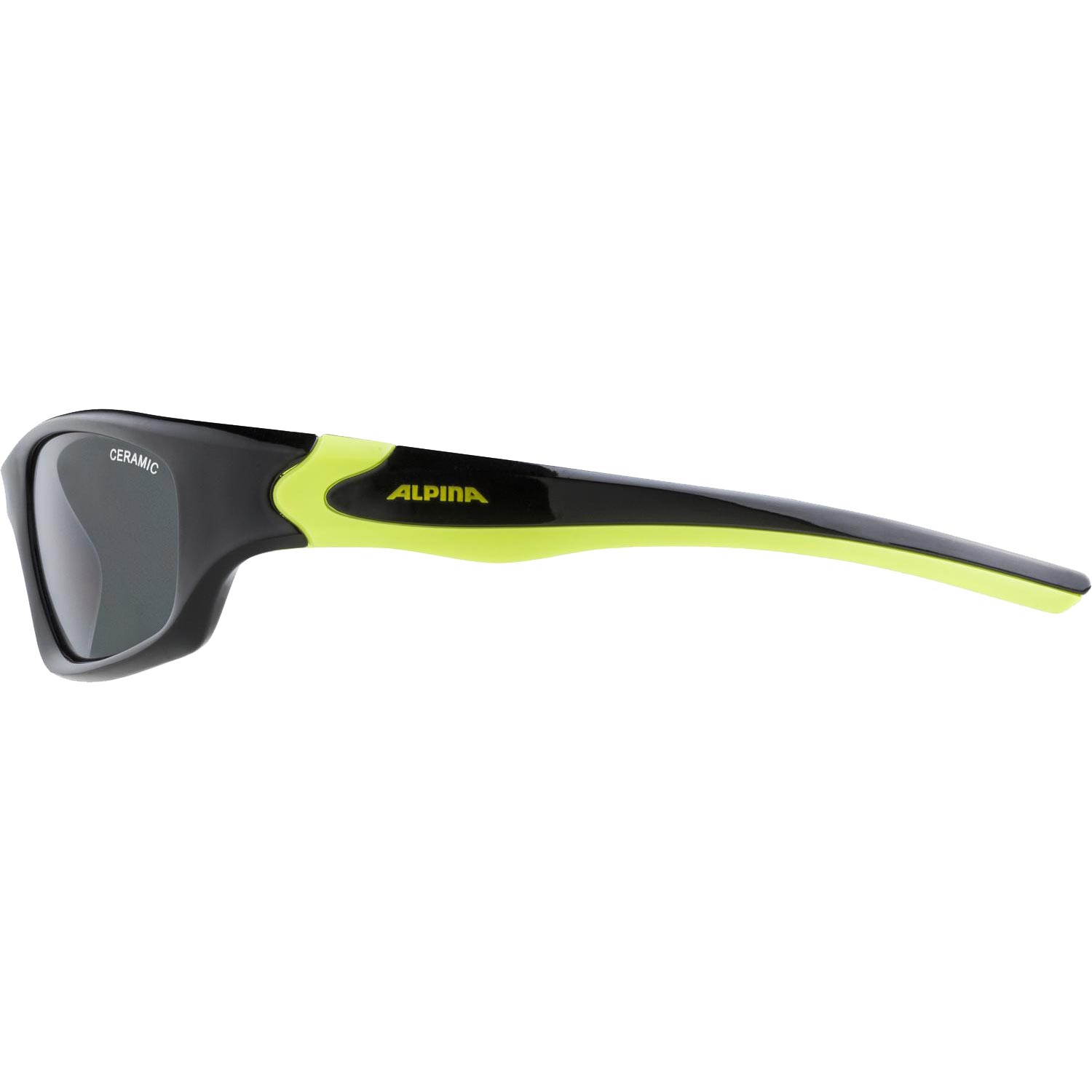 Alpina Flexxy Teen Sonnenbrille Kinder black neon yellow