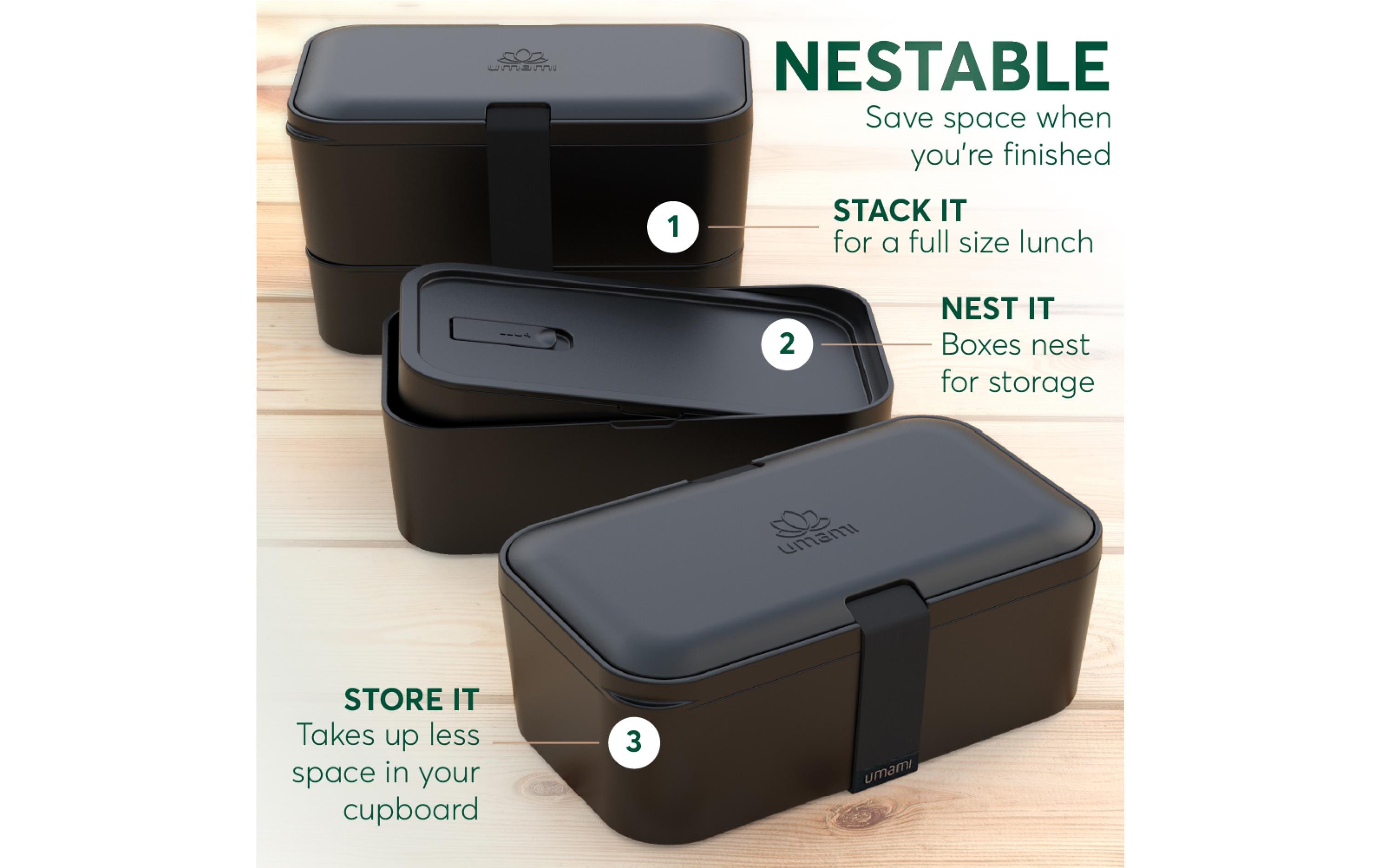 Lunchbox Nestable L Cherry BlackPraktische und nachhaltige Lunchbox