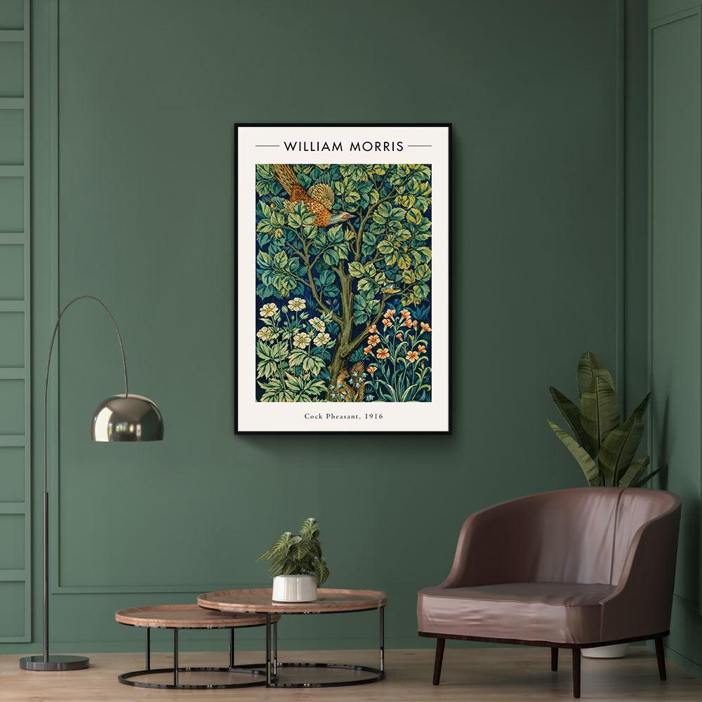 Walljar poster ingelijst - William Morris - Cock Pheasant Poster ingelijst - 50 x 70 cm