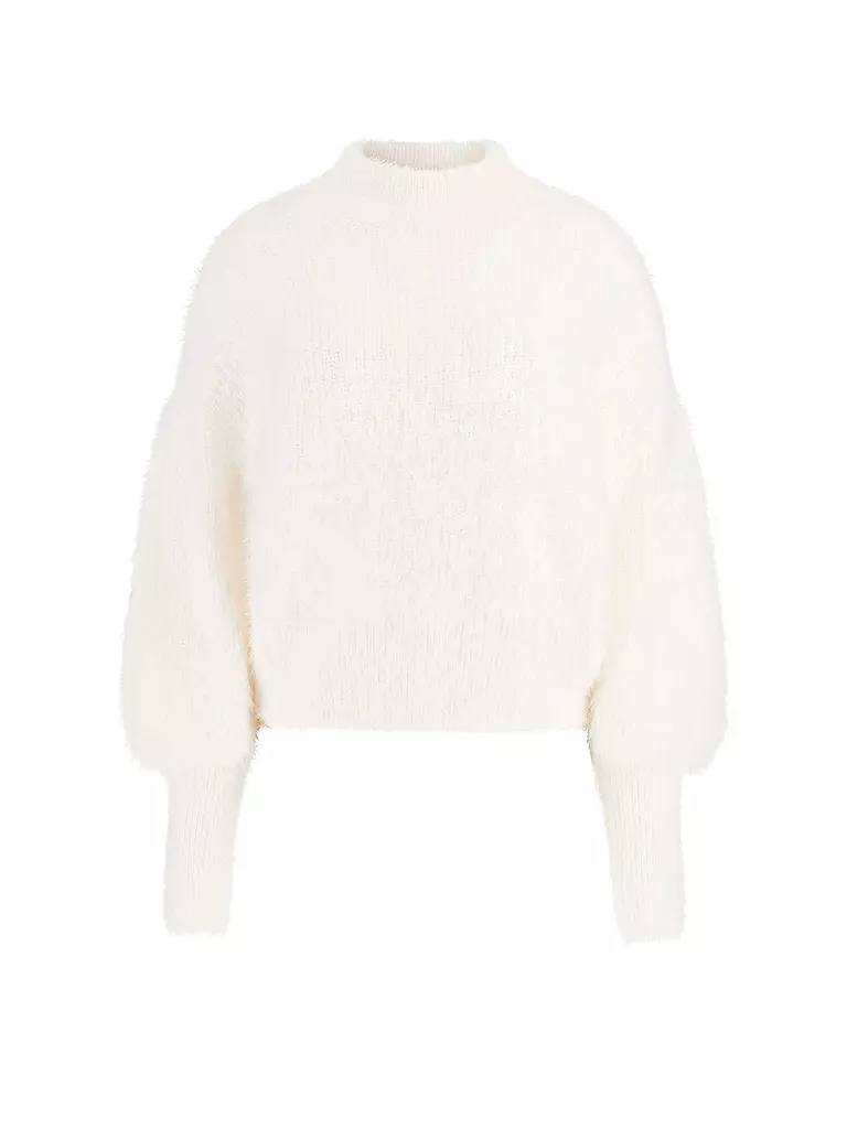 GUESS Pullover in Felloptik KEYLA creme