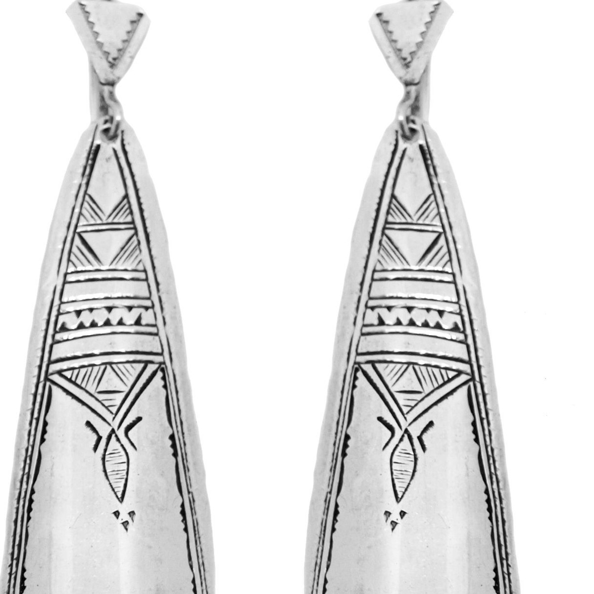 Boucle d'oreille ethnique touareg longue