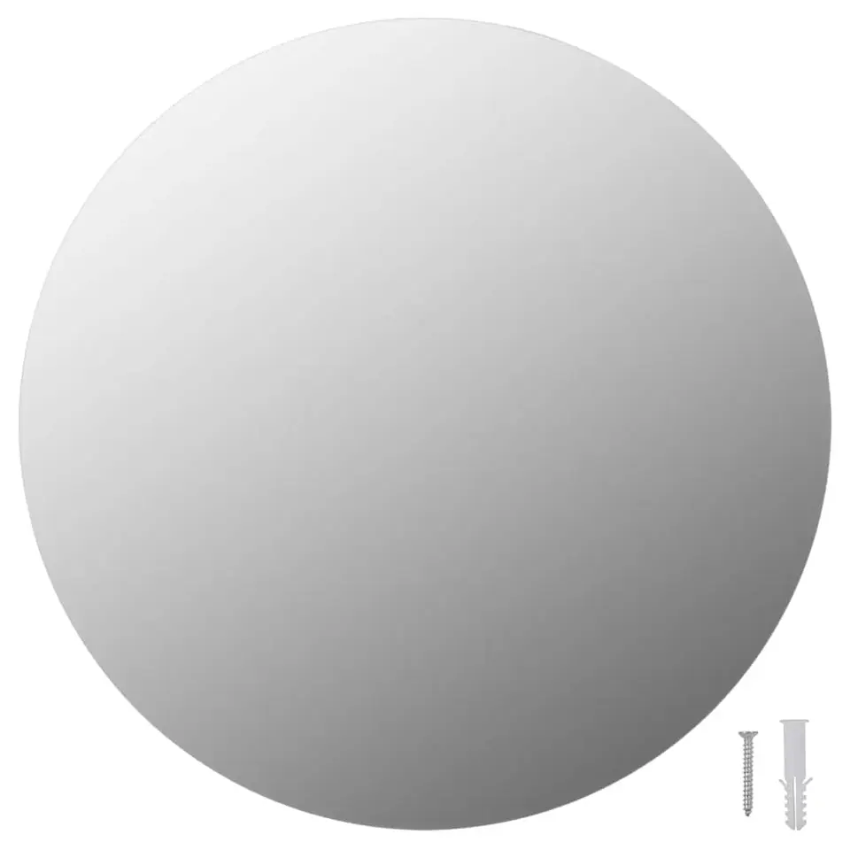 vidaXL - Wandspiegel - Zilver - Glas - Φ 40 cm