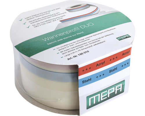 MEPA DUO badprofiel van PE-schuim, lengte 3,3 m, 180010