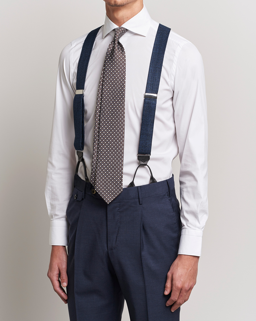 Albert Thurston Hardy Minnis Bamboo Braces 38mm Navy