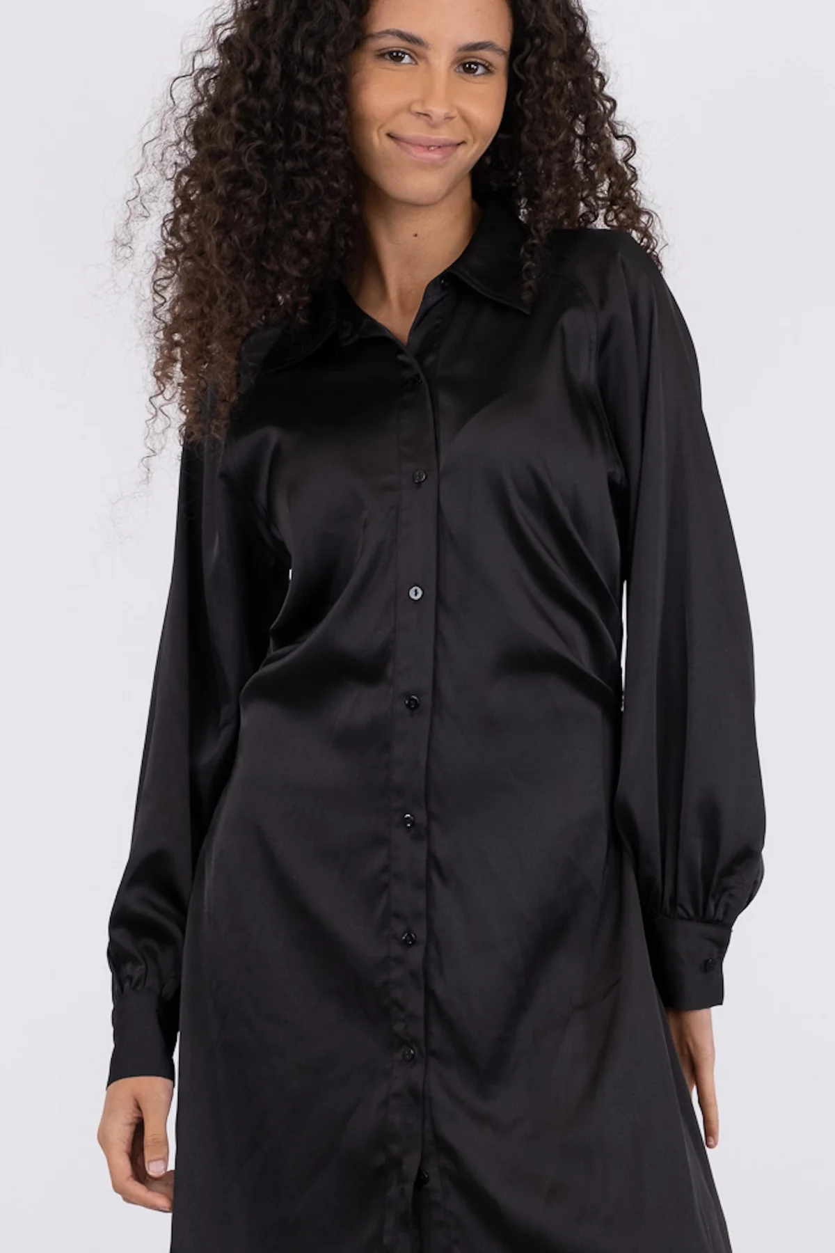 Neo Noir Naila Sateen Dress