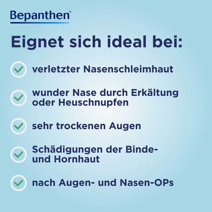 Bepanthen Augen- und Nasensalbe zur Förderung der Wundheilung, 10 g