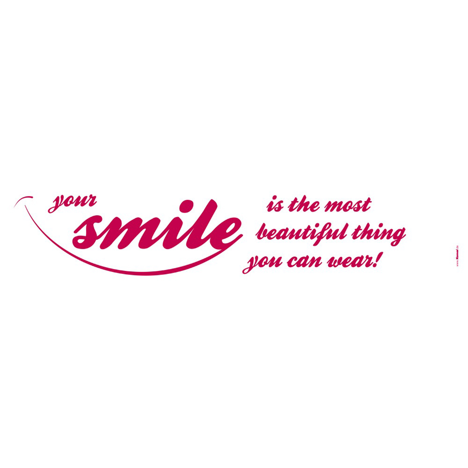 Wandtattoo YOUR SMILE - 14 x 70 cm