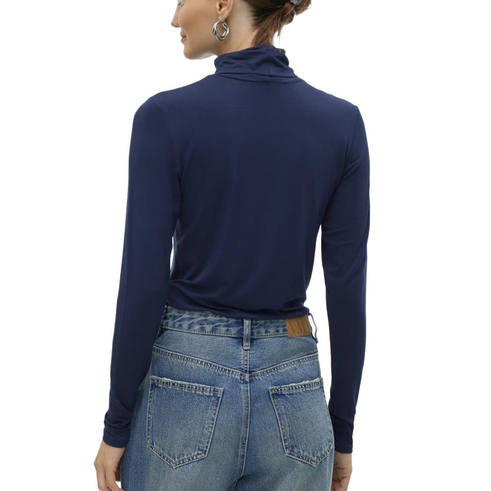 Vero Moda T-Shirt Col Roulé Marine Femme Vero Moda Alberte