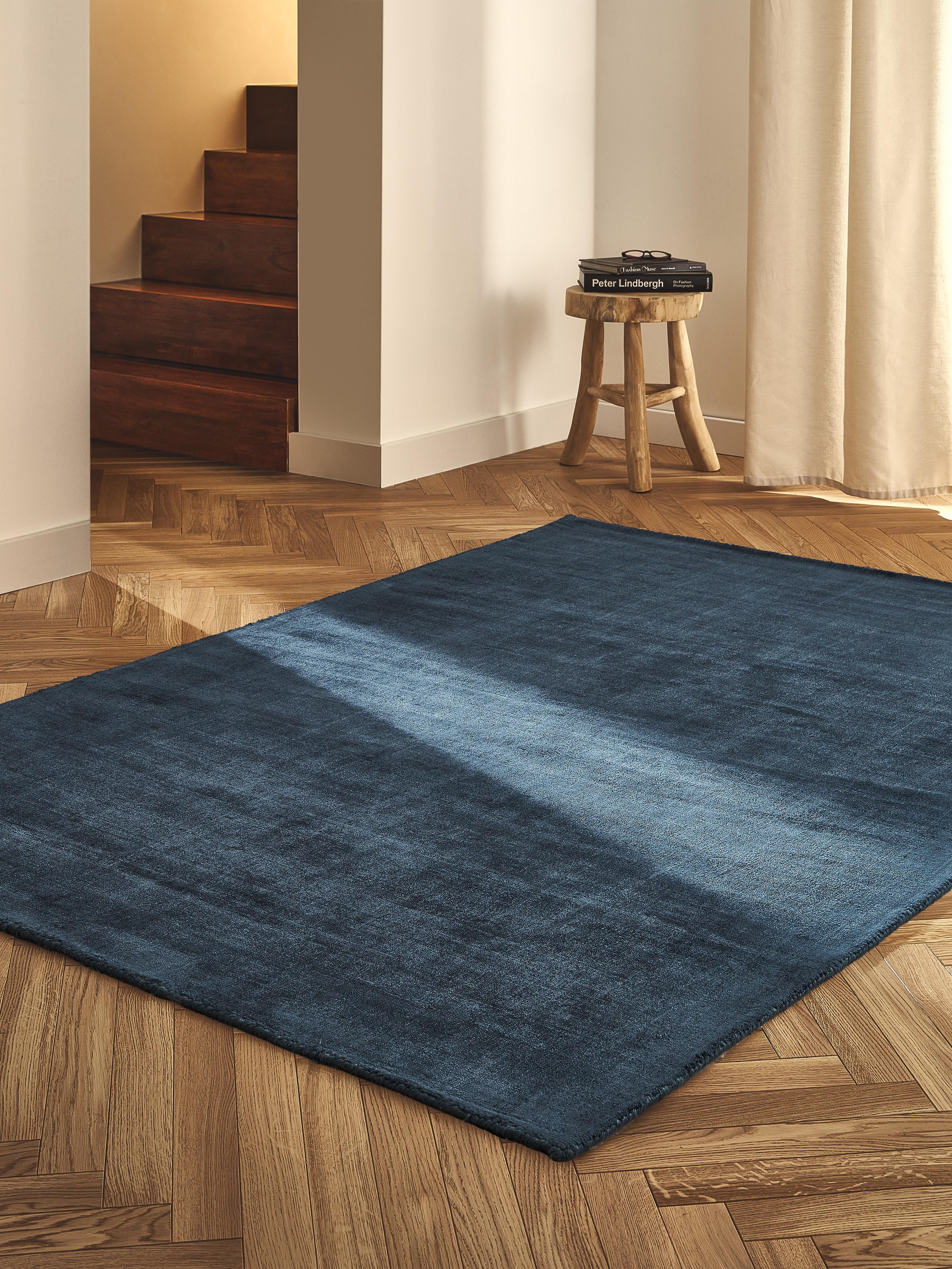 Handgeweven viscose vloerkleed Jane