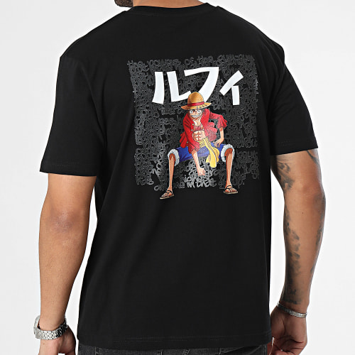 Tee Shirt Oversize Large Luffy Graf Noir
