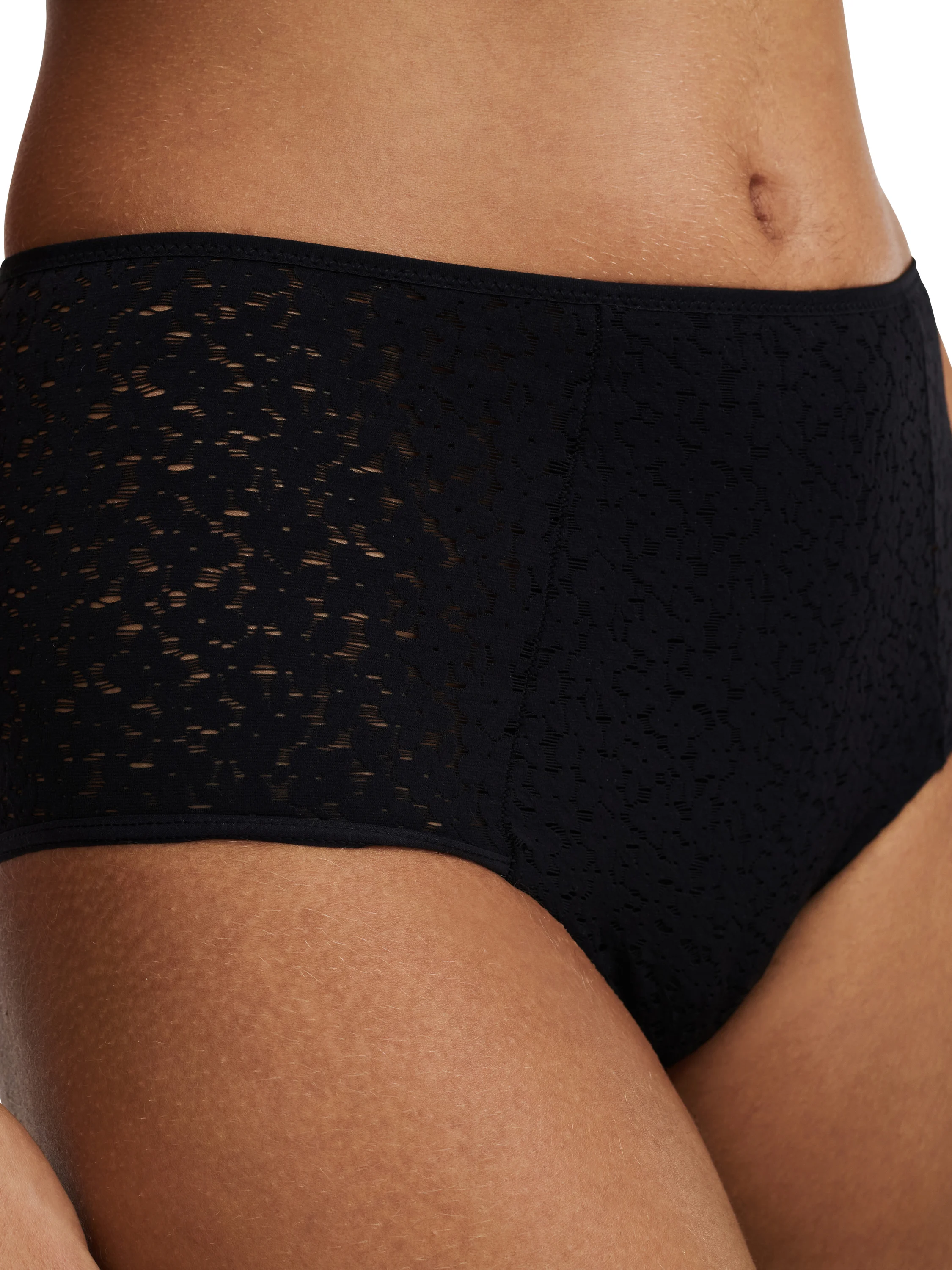 NORAH - Culotte taille haute en dentelle | Noir