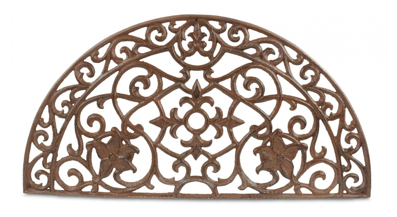 Paillasson demi lune fonte marron 70cm